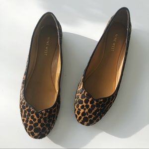 Nine West Calf Hair Leopard Flats